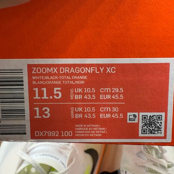 Nike ZoomX Dragonfly XC Mens Sz 11.5 White Cross Country Track Spikes DX7992-100 main image 11